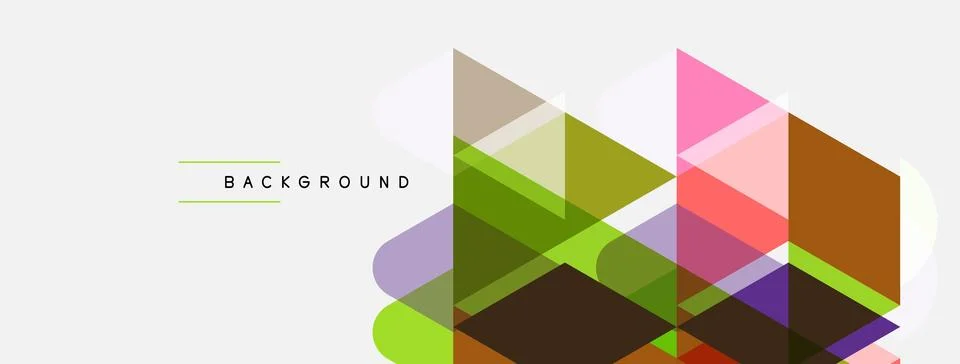 Abstract geometric shapes overlap, creating layered colorful design. Light イラスト素材