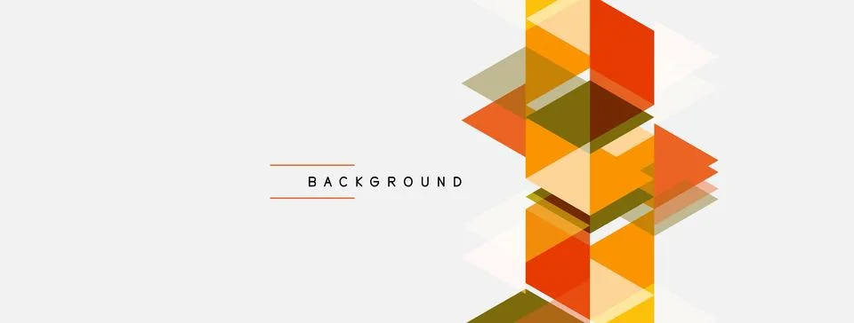 Abstract geometric shapes overlap, creating dynamic visual texture. Orange, Stock Illustration