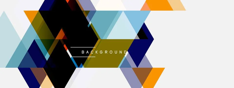 Abstract geometric shapes overlap, creating dynamic visual texture. Colors Stock Illustration
