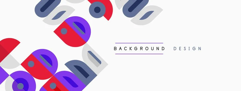 Abstract geometric shapes overlap, creating dynamic visual texture. Light Illustrazione stock