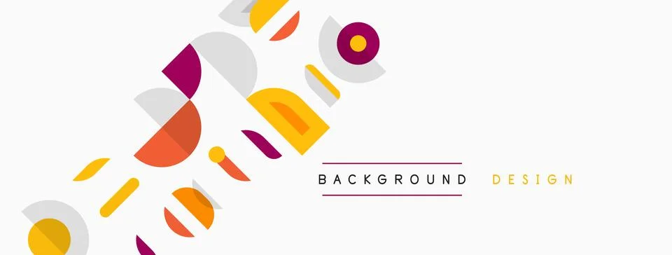 Abstract geometric shapes overlap, creating dynamic visual texture. Colors Stock Illustration