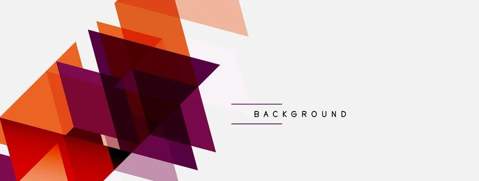 Abstract geometric shapes overlap, creating dynamic visual texture. Warm colo Stock Illustration