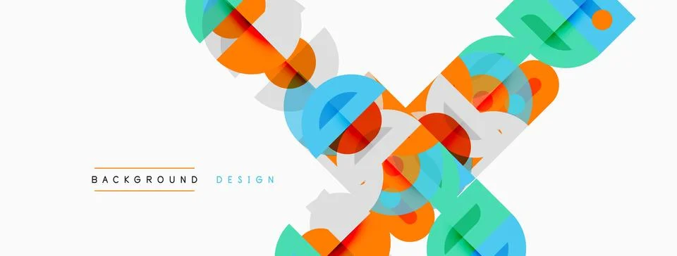 Abstract geometric shapes overlap, creating dynamic visual texture. Orange,.. Stock Illustration