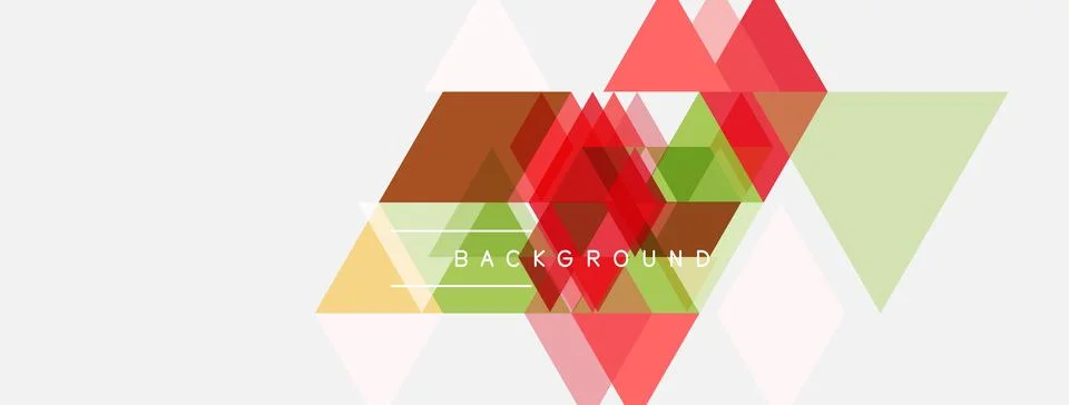 Abstract geometric shapes overlap, creating vibrant background. Red, green, 스톡 일러스트