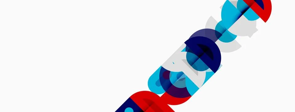 Abstract geometric shapes overlap, creating dynamic visual pattern. Colors イラスト素材
