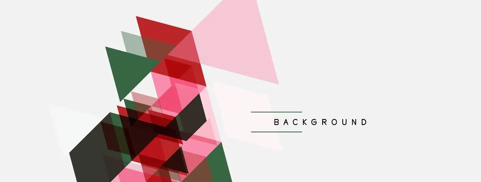 Abstract geometric shapes overlap, creating dynamic visual texture. Pink, red Stock Illustration