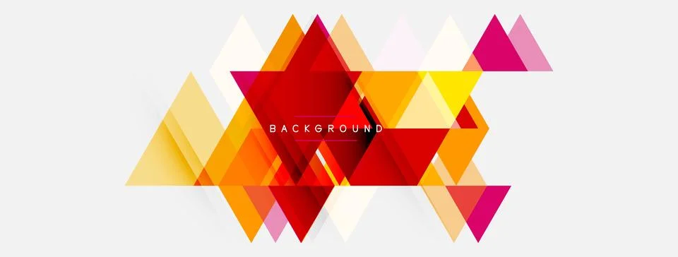 Abstract geometric shapes overlap, creating vibrant color gradients. Design Illustrazione stock