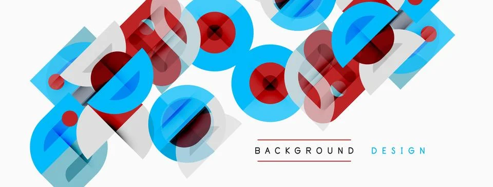 Abstract geometric shapes overlap, creating dynamic visual texture. Blue, red 스톡 일러스트