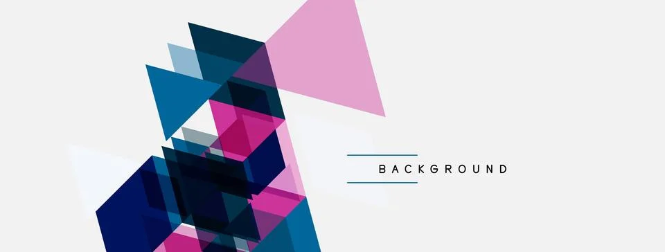 Abstract geometric shapes overlap, creating dynamic composition. Pink, blue.. 스톡 일러스트