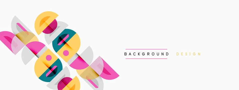 Abstract geometric shapes overlap, creating vibrant visual texture. Minimalis 스톡 일러스트