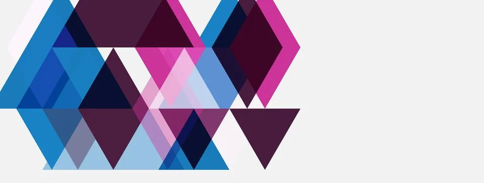 Abstract geometric shapes overlap, creating dynamic visual texture. Pink, p.. Stock Illustration