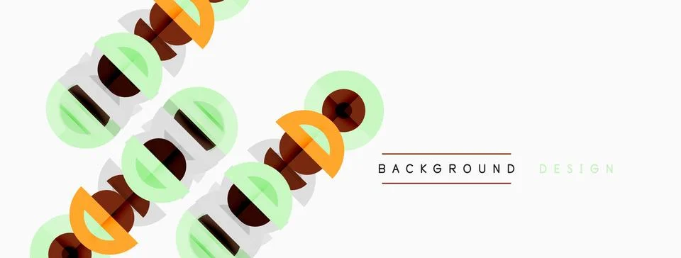 Abstract geometric shapes overlap, creating dynamic visual pattern. Colors Stock Illustration
