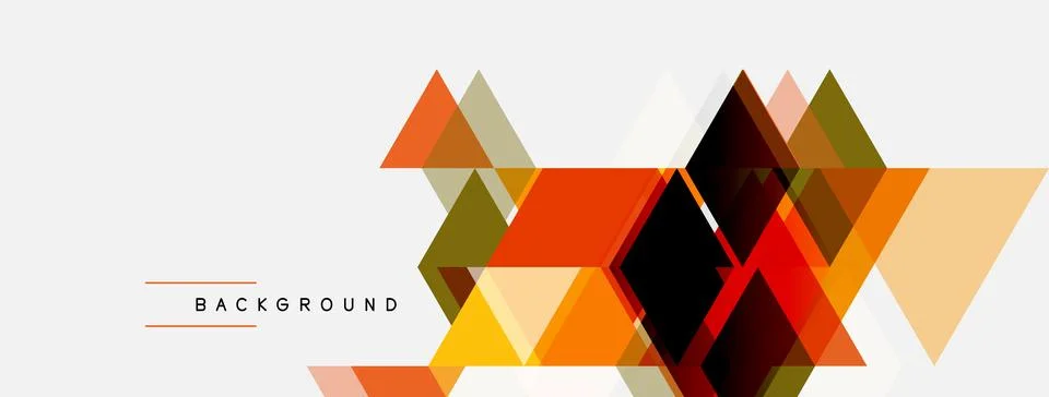 Abstract geometric shapes overlap creating dynamic visual texture. Warm color Stock Illustration