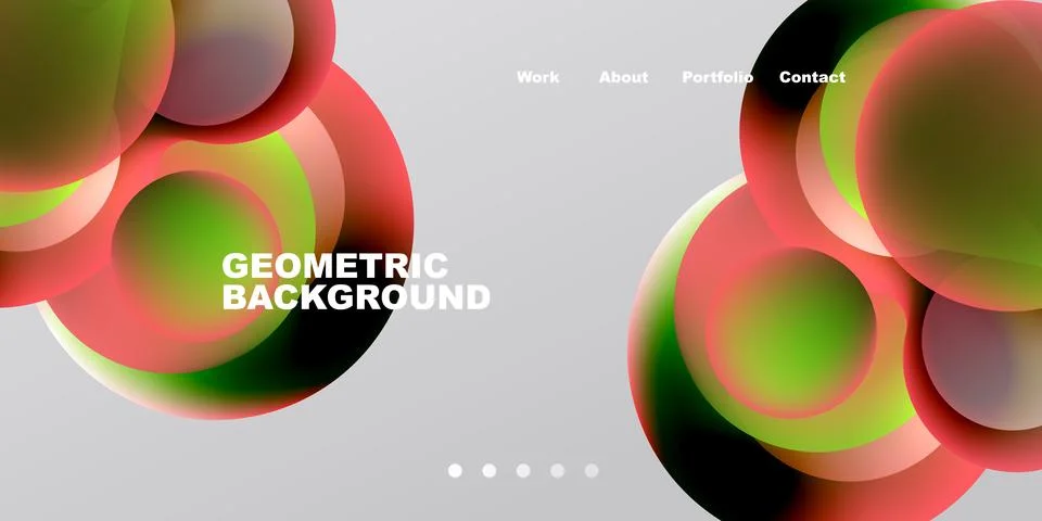 Abstract geometric shapes overlap, creating vibrant color gradients. Minimali 스톡 일러스트