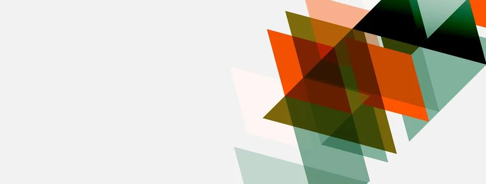 Abstract geometric shapes overlap, creating dynamic visual texture. Orange, Stock Illustration