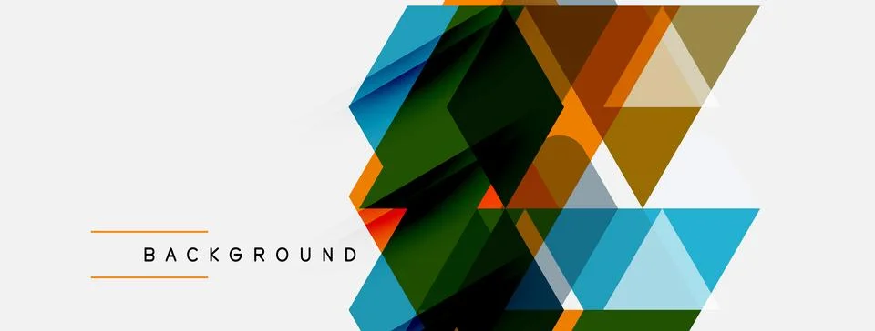 Abstract geometric shapes overlap, creating dynamic visual texture. Colors Stock Illustration
