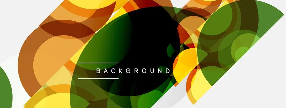Abstract geometric shapes overlap, creating dynamic colorful background. Mode Illustrazione stock