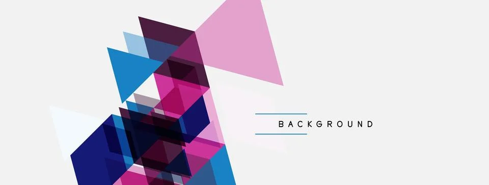 Abstract geometric shapes overlap, creating dynamic visual texture. Pink, blu Stock Illustration