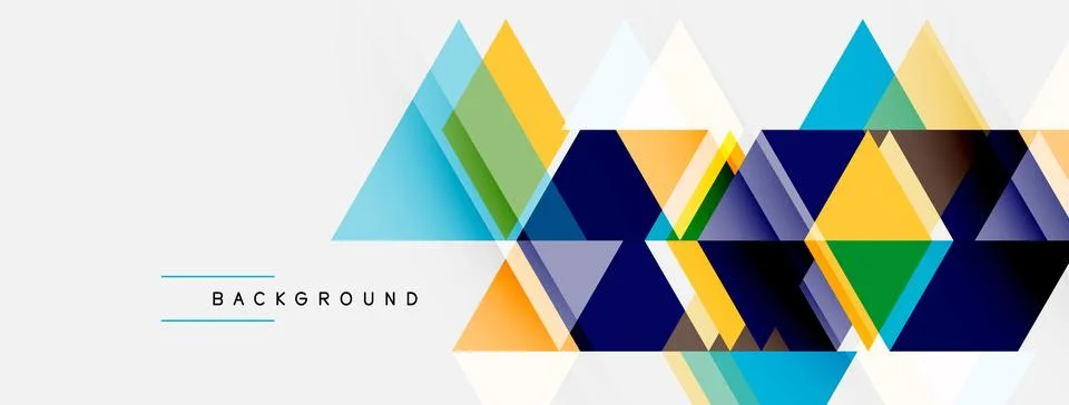 Abstract geometric shapes overlap, creating vibrant colorful pattern. Modern Stockillustratie