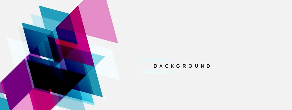 Abstract geometric shapes overlap, creating vibrant color gradients. Modern 스톡 일러스트