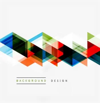 Abstract geometric shapes overlap, creating vibrant zigzag pattern. Bright Illustrazione stock