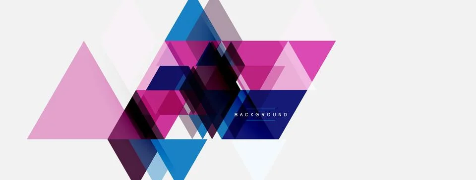 Abstract geometric shapes overlap, creating vibrant color gradients. Minimali Illustrazione stock