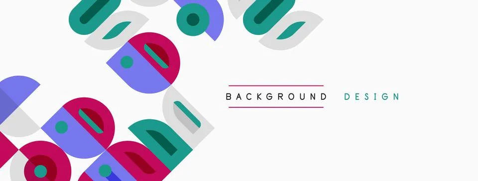 Abstract geometric shapes overlap, creating dynamic visual texture. Colors Stock Illustration