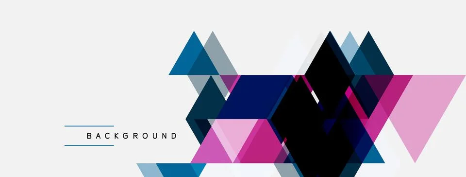 Abstract geometric shapes overlap, creating dynamic visual texture. Pink, blu Stock Illustration