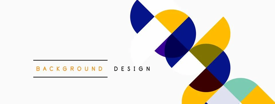 Abstract geometric shapes overlap, creating dynamic visual interest. Minimali Stock Illustration