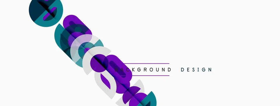 Abstract geometric shapes overlap, creating dynamic visual flow. Minimalist イラスト素材