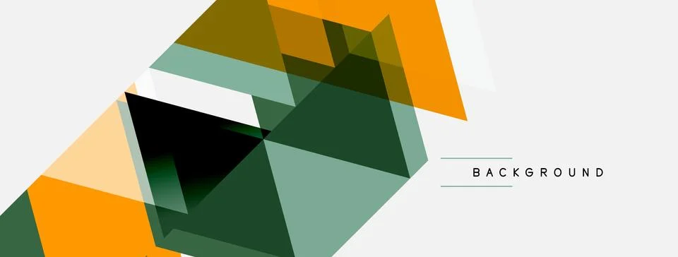 Abstract geometric shapes overlap, creating dynamic composition. Colors inclu 스톡 일러스트