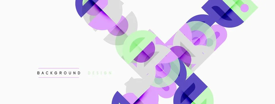 Abstract geometric shapes overlap, creating dynamic visual texture. Pastel Stock Illustration