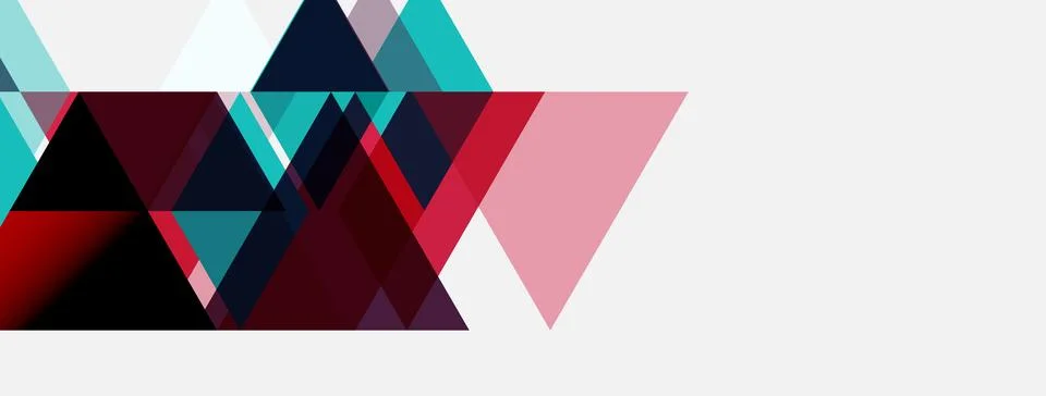 Abstract geometric shapes overlap, creating dynamic visual pattern. Colors Stockillustratie