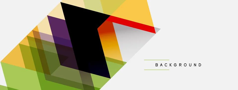 Abstract geometric shapes overlap, creating vibrant color gradients. Design 스톡 일러스트