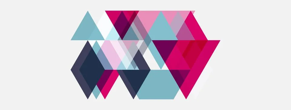 Abstract geometric shapes overlap, creating dynamic composition. Pink, blue.. 스톡 일러스트