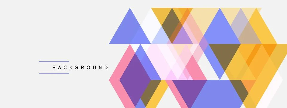 Abstract geometric shapes overlap, creating colorful triangular pattern. Soft イラスト素材