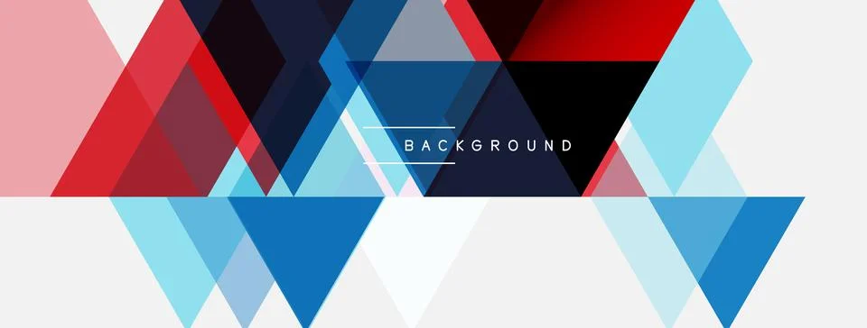 Abstract geometric shapes overlap, creating vibrant color layers. Design 库存插图