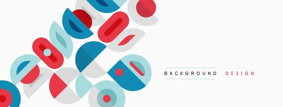 Abstract geometric shapes overlap, creating dynamic visual texture. Colors Stock Illustration