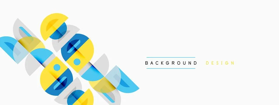Abstract geometric shapes overlap, creating dynamic visual texture. Yellow,.. Stock Illustration
