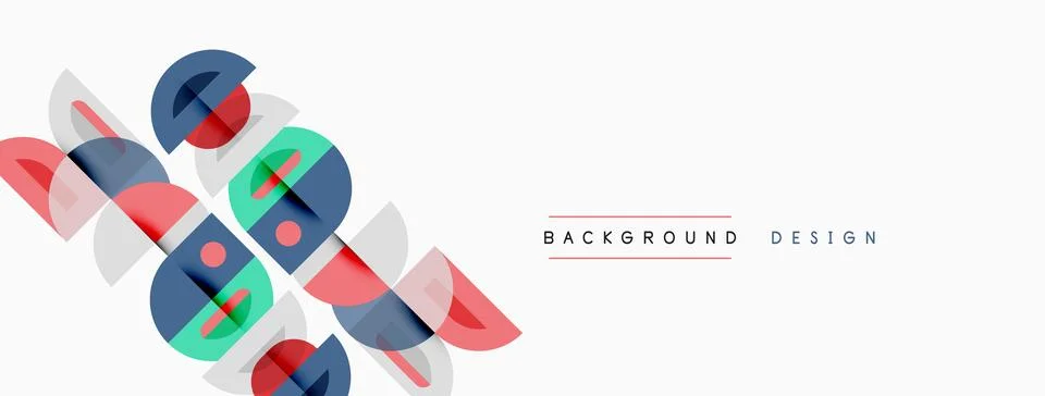 Abstract geometric shapes overlap, creating dynamic visual texture. Minimalis Stock Illustration