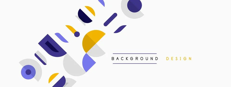Abstract geometric shapes overlap, creating modern design. Soft colors, Illustrazione stock
