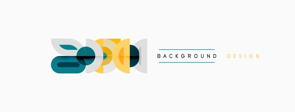 Abstract geometric shapes overlap, creating modern design element. Background Stock Illustration