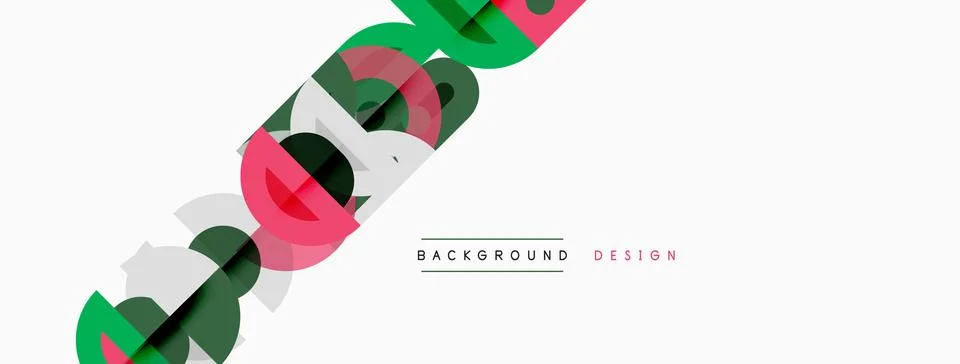Abstract geometric shapes overlap, creating dynamic visual effect. Minimalist 스톡 일러스트