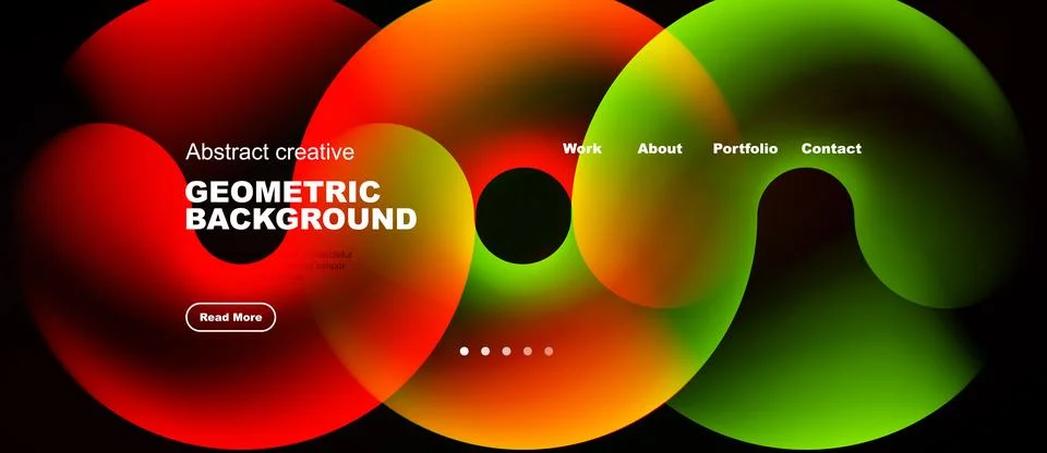 Abstract geometric shapes overlap, creating vibrant color gradients. Text 스톡 일러스트