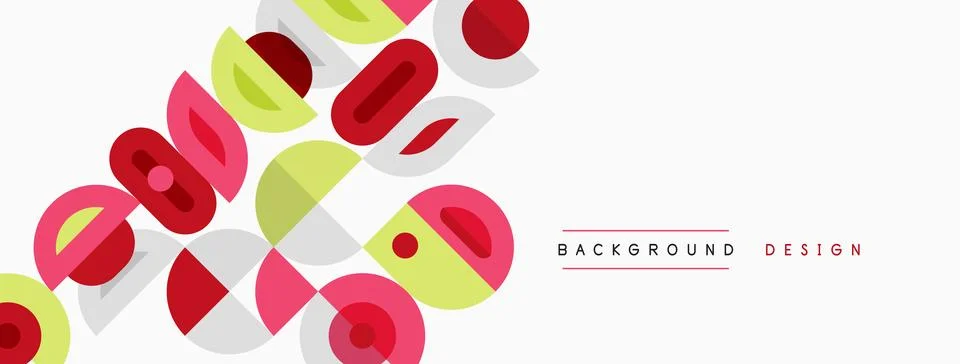Abstract geometric shapes overlap, creating dynamic visual texture. Pink, g.. Stock Illustration