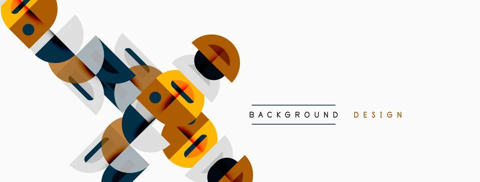 Abstract geometric shapes overlap, creating dynamic composition. Minimalist Illustrazione stock