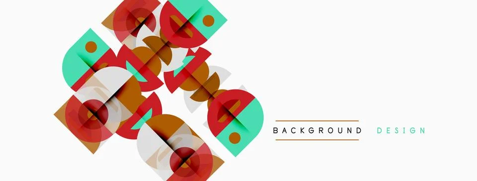 Abstract geometric shapes overlap, creating dynamic visual texture. Colors Stock Illustration