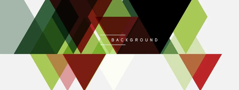 Abstract geometric shapes overlap, creating colorful background. Triangles イラスト素材