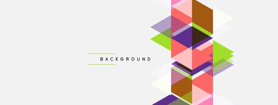 Abstract geometric shapes overlap, creating layered visual effect. Soft color 스톡 일러스트