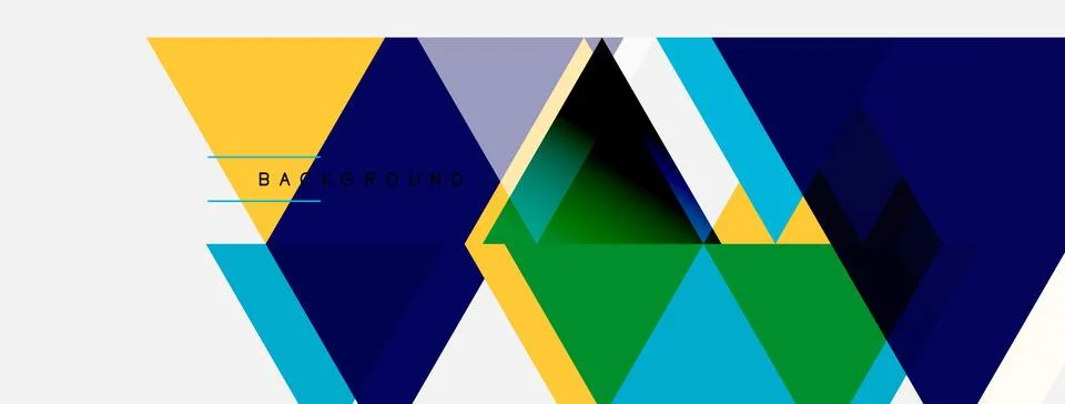 Abstract geometric shapes overlap, creating vibrant color blocks. Design 库存插图